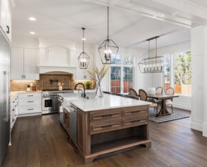 Kitchen with custom cabinetry