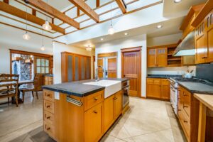 Stock cabinets in a modern kitchen